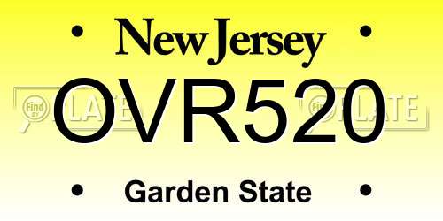 OVR520 New Jersey License Plate