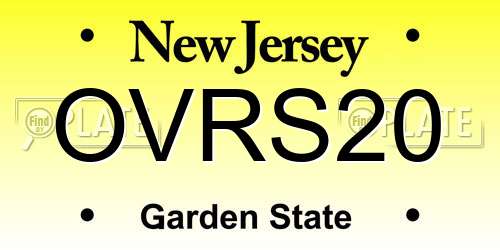 OVRS20 New Jersey License Plate