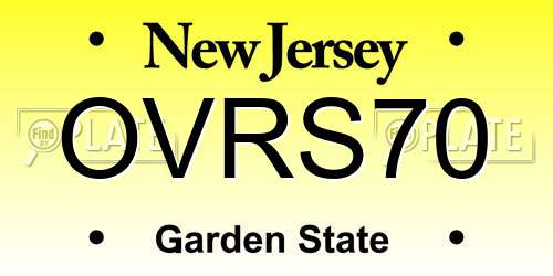 OVRS70 New Jersey License Plate