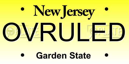 OVRULED New Jersey License Plate
