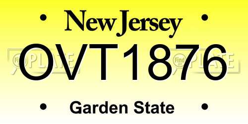 OVT1876 New Jersey License Plate