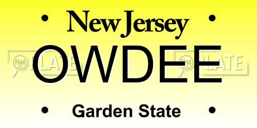OWDEE New Jersey License Plate
