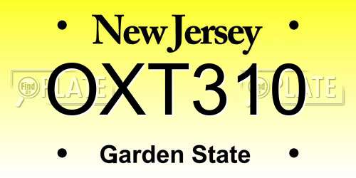 OXT310 New Jersey License Plate