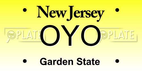 OYO New Jersey License Plate