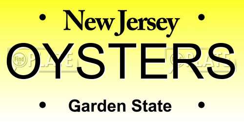 OYSTERS New Jersey License Plate