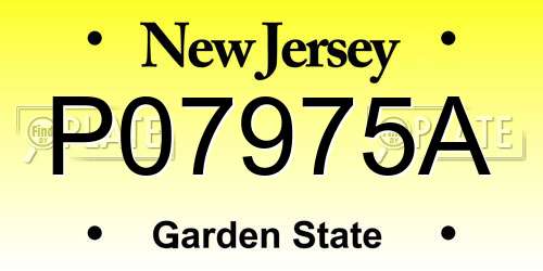 P07975A New Jersey License Plate