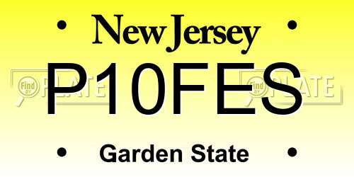 P10FES New Jersey License Plate