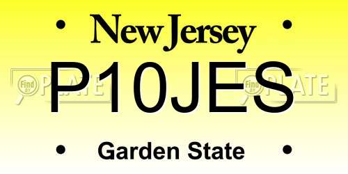 P10JES New Jersey License Plate
