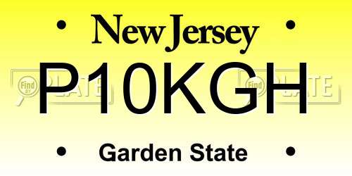 P10KGH New Jersey License Plate