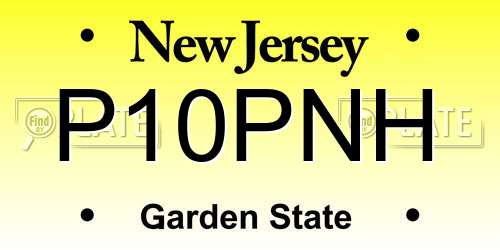 P10PNH New Jersey License Plate