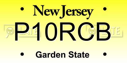 P10RCB New Jersey License Plate