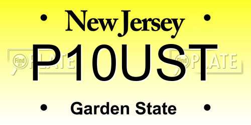 P10UST New Jersey License Plate