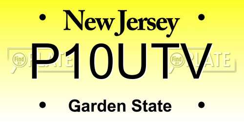 P10UTV New Jersey License Plate