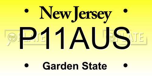 P11AUS New Jersey License Plate