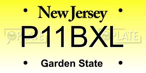P11BXL New Jersey License Plate