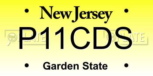P11CDS New Jersey License Plate