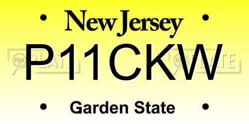 P11CKW New Jersey License Plate