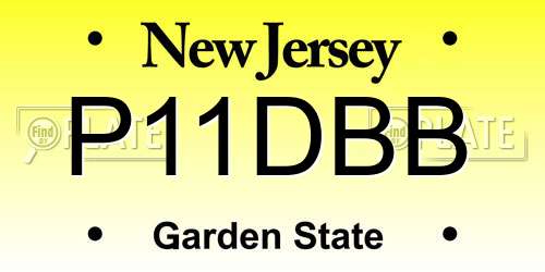 P11DBB New Jersey License Plate