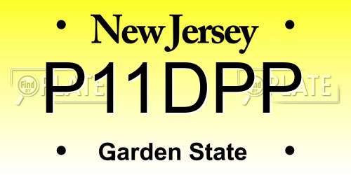 P11DPP New Jersey License Plate
