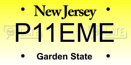 P11EME New Jersey License Plate