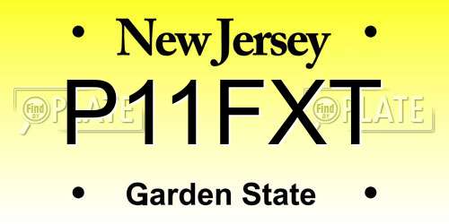 P11FXT New Jersey License Plate