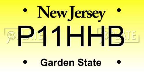 P11HHB New Jersey License Plate