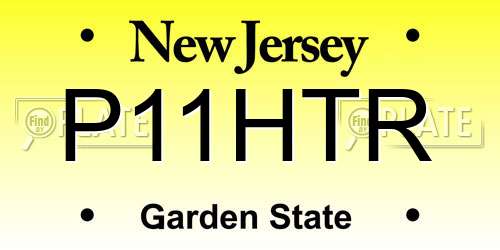 P11HTR New Jersey License Plate