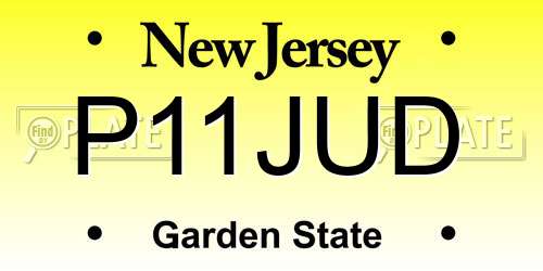P11JUD New Jersey License Plate
