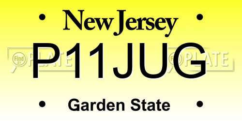 P11JUG New Jersey License Plate