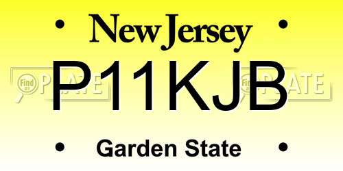 P11KJB New Jersey License Plate
