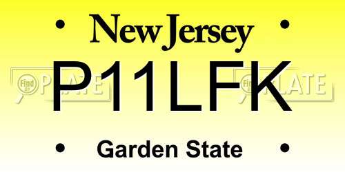 P11LFK New Jersey License Plate