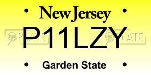 P11LZY New Jersey License Plate