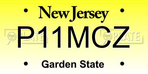P11MCZ New Jersey License Plate