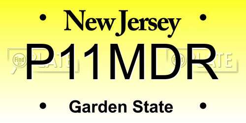 P11MDR New Jersey License Plate