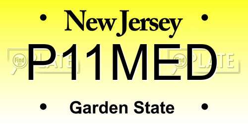 P11MED New Jersey License Plate
