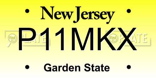 P11MKX New Jersey License Plate