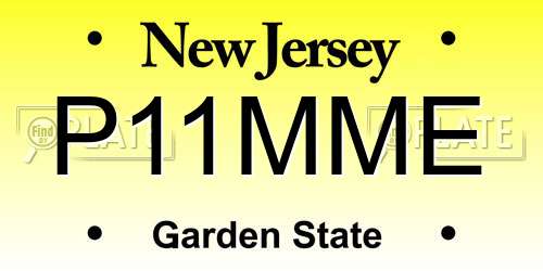 P11MME New Jersey License Plate