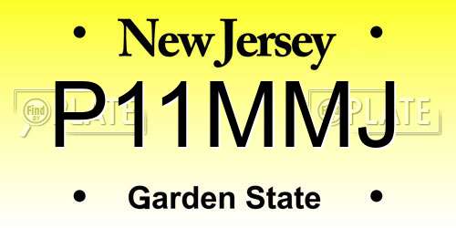 P11MMJ New Jersey License Plate