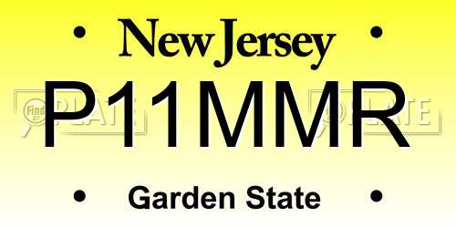 P11MMR New Jersey License Plate