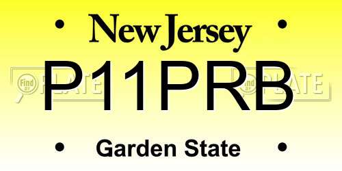 P11PRB New Jersey License Plate