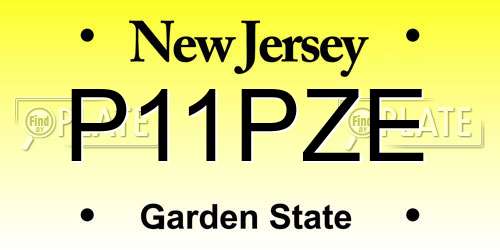 P11PZE New Jersey License Plate