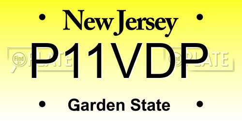 P11VDP New Jersey License Plate