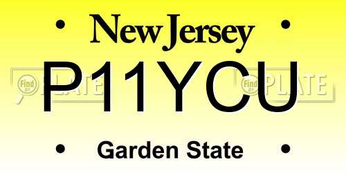 P11YCU New Jersey License Plate