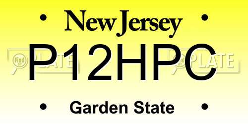 P12HPC New Jersey License Plate