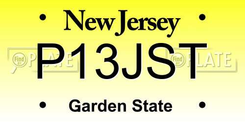 P13JST New Jersey License Plate