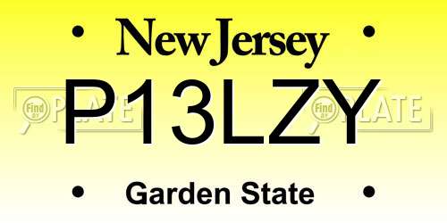 P13LZY New Jersey License Plate