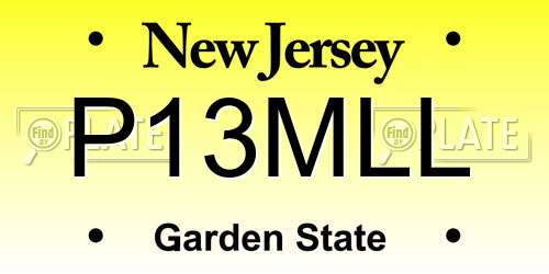 P13MLL New Jersey License Plate