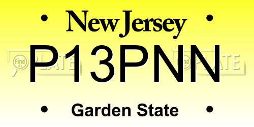 P13PNN New Jersey License Plate