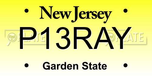 P13RAY New Jersey License Plate