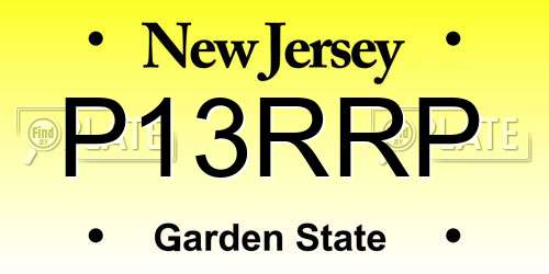 P13RRP New Jersey License Plate
